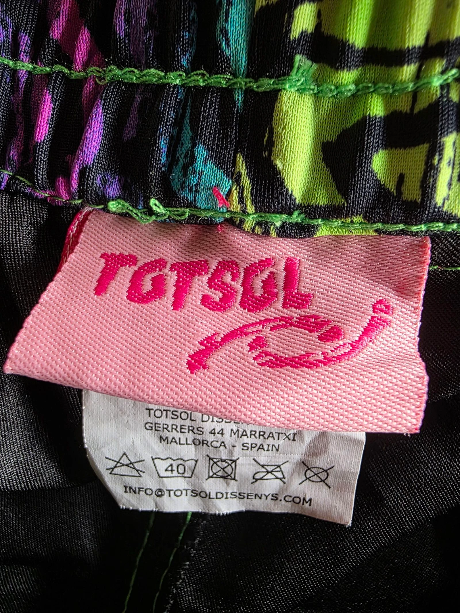 Bermuda de banho mini neon zebra sportwear beachwear Y2K tamanho 42 – photo 5